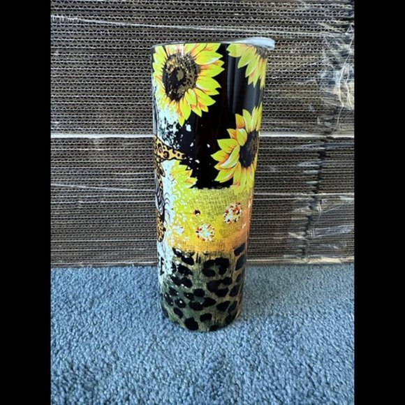 #MomLife Insulated Sunflower Tumbler Travel Mug - Picture 3 of 4